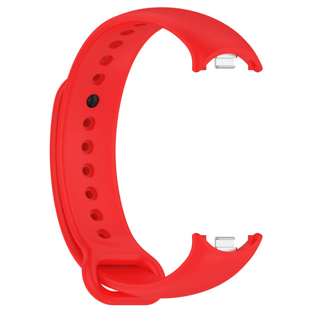 Silikonowy pasek Bizon Strap Watch Dots do Xiaomi Smart Band 10 / 9 / 9 NFC / 8, czerwony