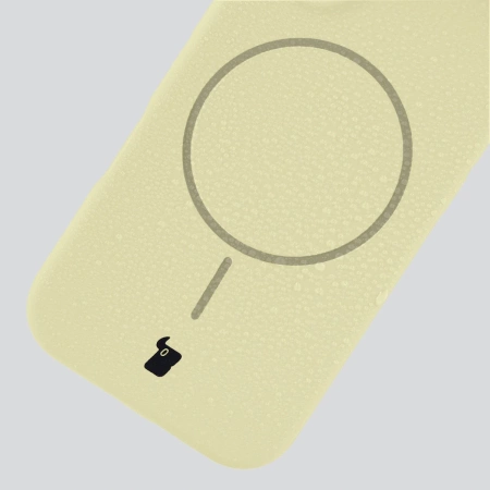 Silikonowe etui z pierścieniem magnetycznym Bizon Soft Case Magnetic do iPhone Air, jasnożółte
