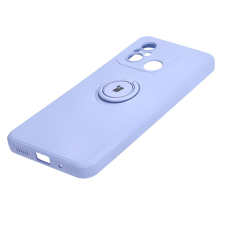 Etui Bizon Case Silicone Ring Sq do Xiaomi Redmi 12C, jasnofioletowe