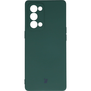 Etui Bizon Case Silicone do Oppo Reno 6 Pro, ciemnozielone