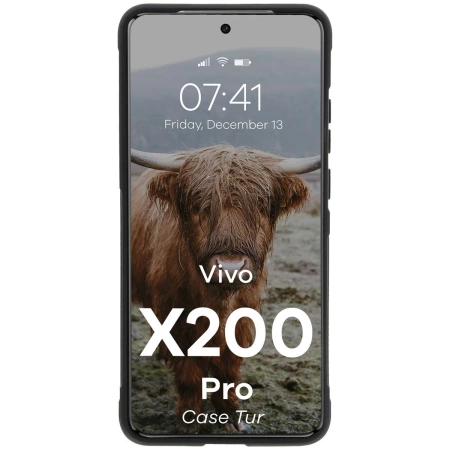 Pancerne etui Bizon Case Tur do Vivo X200 Pro, czarne