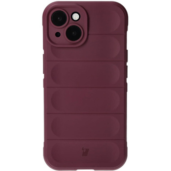 Pancerne etui Bizon Case Tur do iPhone 15, burgundowe