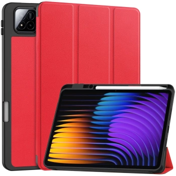 Etui z klapką Bizon Case Tab Lizard do Xiaomi Pad 7 / 7 Pro, czerwone