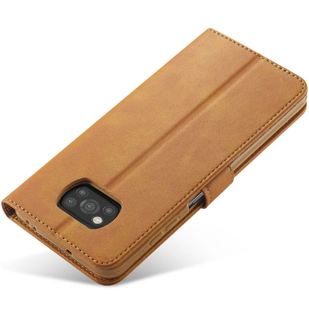 Etui Bizon Case Wallet do Xiaomi Poco X3 / NFC / Pro, jasnobrązowe