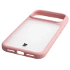 Etui Bizon Case Angelo do iPhone 17 Pro Max, półprzezroczyste z jasnoróżową ramką