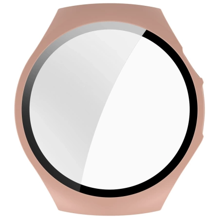 Etui ze szkłem do zegarka Bizon Case+Glass Watch do Huawei Watch 5 42 mm, różowe