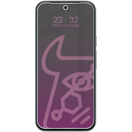 Prywatyzujące szkło hybrydowe Bizon Glass Mule Shadow do Google Pixel 10 Pro XL, matowe