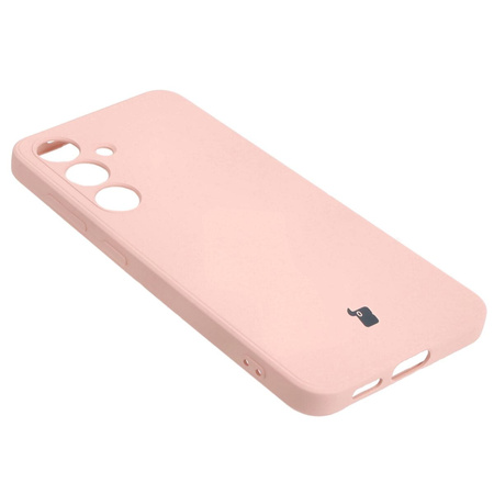 Etui Bizon Case Silicone Sq do Galaxy S24, jasnoróżowe