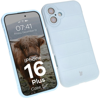 Pancerne etui Bizon Case Tur do iPhone 16 Plus, jasnoniebieskie