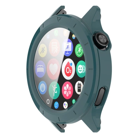 Etui ze szkłem do zegarka Bizon Case+Glass Watch do Xiaomi Watch S4, zielone