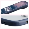 Etui Bizon Case Angelo do iPhone Air, półprzezroczyste z granatową ramką