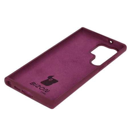 Silikonowe etui Bizon Soft Case do Galaxy S23 Ultra, ciemnofioletowe
