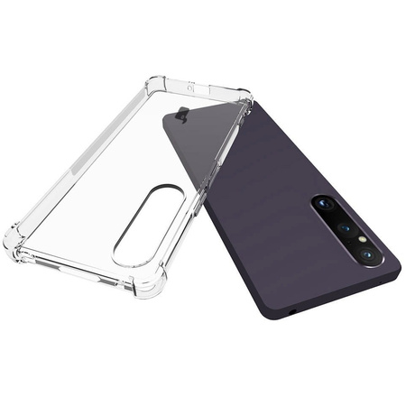 Etui + 2x szkło + obiektyw Bizon Case Clear Pack do Sony Xperia 1 V, przezroczyste