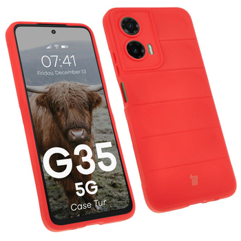 Pancerne etui Bizon Case Tur do Motorola Moto G35 5G, czerwone