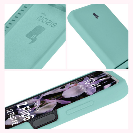 Silikonowe etui Bizon Soft Case do Galaxy Z Flip7 FE / Z Flip6, turkusowe