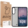 Etui Bizon Case Angelo do Galaxy S25 FE, przydymione z czarną ramką