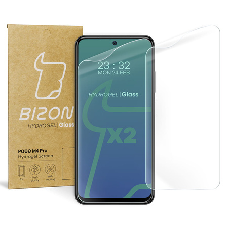 Folia hydrożelowa na ekran Bizon Glass Hydrogel, Poco M4 Pro, 2 sztuki