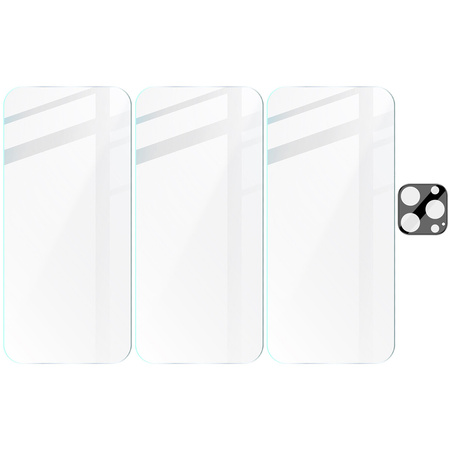 3x Szkło + szybka na aparat Bizon Clear 2 Pack do Apple iPhone 16 Pro