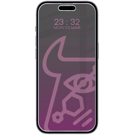 Prywatyzujące szkło hybrydowe Bizon Glass Mule Shadow do iPhone 14 Pro, matowe