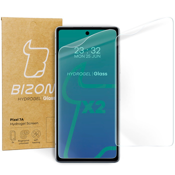 Folia hydrożelowa na ekran Bizon Glass Hydrogel Front Duo do Pixel 7A, 2 sztuki