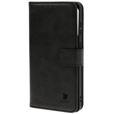 Etui z klapką Bizon Case Pocket do Galaxy S25 Edge, czarne