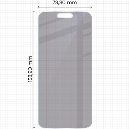 Prywatyzujące szkło hybrydowe Bizon Glass Mule Shadow do iPhone 17 Pro Max, matowe