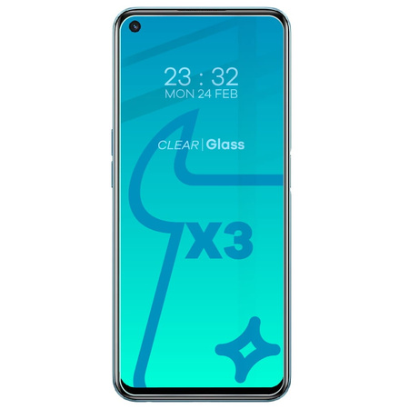 Szkło hartowane Bizon Glass Clear - 3 szt. + obiektyw, Realme 9i