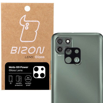 Szkło na aparat Bizon Glass Silk Lens dla Moto G9 Power, 2 sztuki