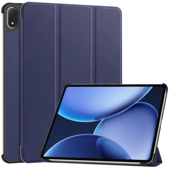 Etui z klapką Bizon Case Tab Croc do OnePlus Pad 3 / 2 Pro / OPPO Pad 4 Pro, granatowe