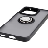 Etui z uchwytem na palec Bizon Case Hybrid Ring do Honor 400 Lite, przydymione z czarną ramką
