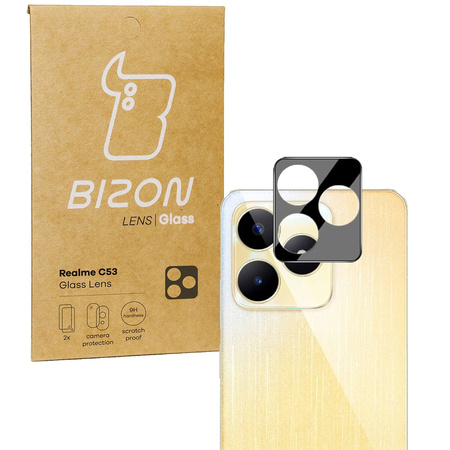 Szkło na aparat Bizon Glass Silk Lens do Realme C53, 2 sztuki