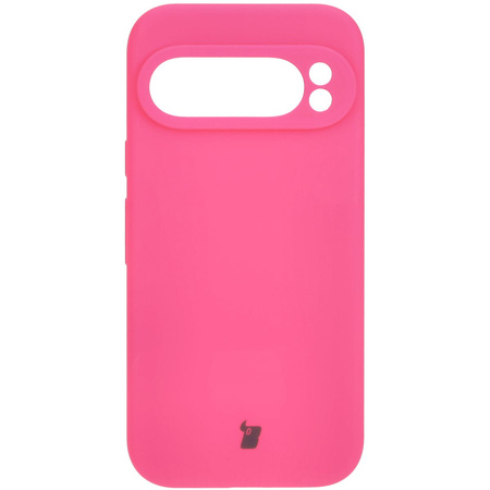 Silikonowe etui Bizon Soft Case do Google Pixel 9 Pro, neonowo-różowe