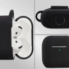 Silikonowe etui z karabińczykiem Bizon Case Headphone Silicone do AirPods 4, czarne