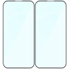 Szkło hartowane Bizon Glass Edge Duo do iPhone 15 Pro, czarna ramka, 2 sztuki