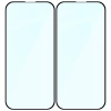 Szkło hartowane Bizon Glass Edge Duo do iPhone 15 Plus / 16 Plus, czarna ramka, 2 sztuki