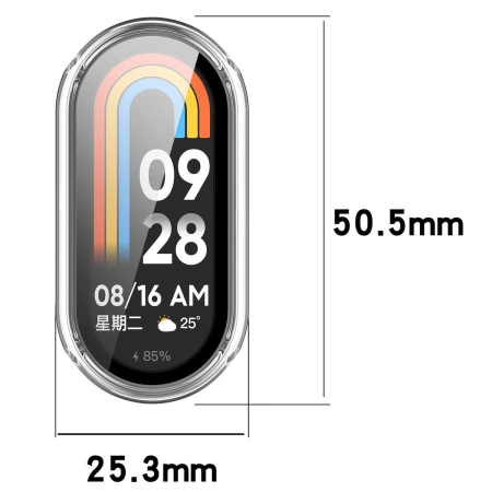 Etui ze szkłem do zegarka Bizon Case+Glass Watch do Xiaomi Smart Band 10, przeźroczyste