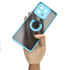 Etui z uchwytem na palec Bizon Case Hybrid Ring do Xiaomi 13 Pro, przydymione z jasnoniebieską ramką