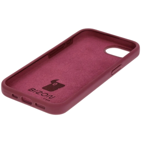 Silikonowe etui Bizon Soft Case do iPhone 16e, ciemnofioletowe