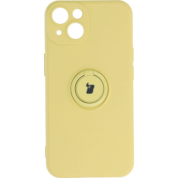 Etui Bizon Case Silicone Ring Sq do iPhone 14, żółte