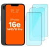 Szkło ochronne 2.5D Bizon Smart Glass do iPhone 16e / 14 / 13 Pro / 13, 3 sztuki
