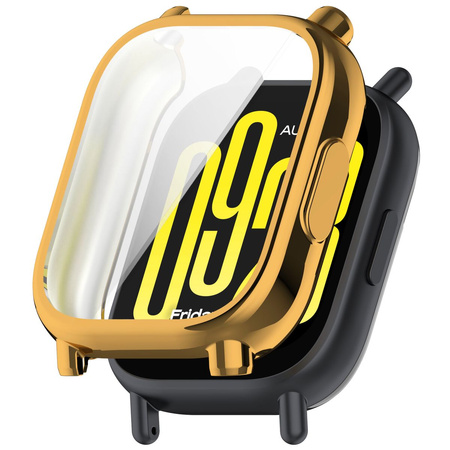 Etui z osłoną ekranu Bizon Case Watch Felipe do Xiaomi Redmi Watch 5 Active, złote