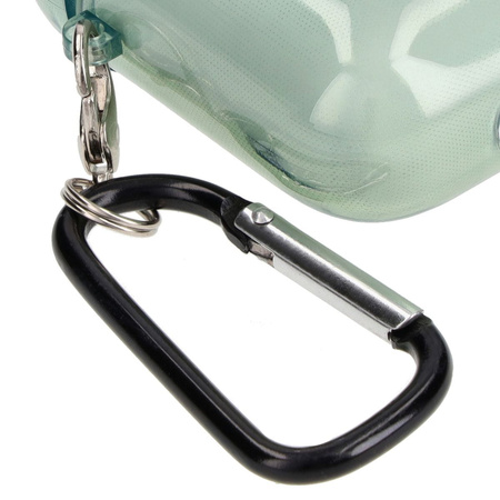 Etui Bizon Case Headphone Clear do Airpods 1/2, przezroczysto-zielone