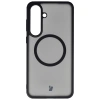 Etui z pierścieniem magnetycznym + szkło hartowane Bizon MatteO Pack do Galaxy S25 FE, przydymione-czarne
