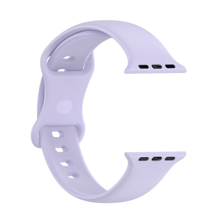Pasek Bizon Strap Watch Silicone S do Apple Watch 44/45/46/49 mm, jasnofioletowy