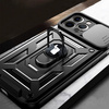 Etui Bizon Case CamShield Ring do iPhone 12 Pro Max, czarne