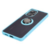 Etui z uchwytem na palec Bizon Case Hybrid Ring do Xiaomi Poco F5, przydymione z jasnoniebieską ramką