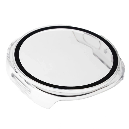 Etui ze szkłem do zegarka Bizon Case+Glass Watch do Samsung Galaxy Watch 8 44 mm, przeźroczyste