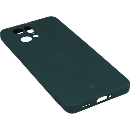 Etui Bizon Case Silicone do Oppo Find X5 Pro, ciemnozielone