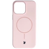 Silikonowe etui z pierścieniem magnetycznym Bizon Soft Case Magnetic do iPhone 14 Pro Max, jasnoróżowe