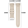 Silikonowy pasek Bizon Strap Watch Silicone T do Huawei Watch 5 46 mm, beżowy